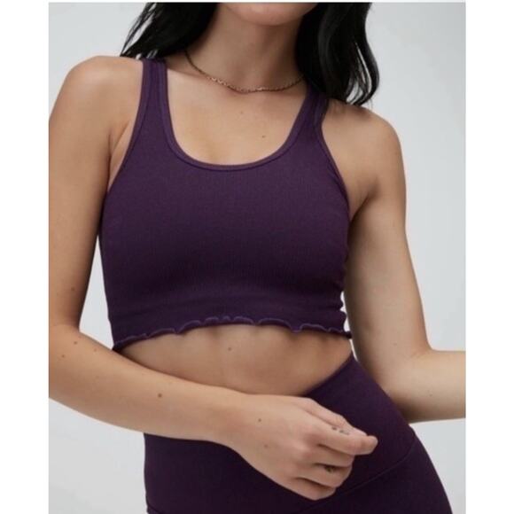 SPIRITUAL GANGSTER Amor Seamless Crop Tank Purple Size XS/S NWT - Picture 1 of 11